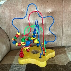 Educo Wood Bead Slider Toy Roller Coaster